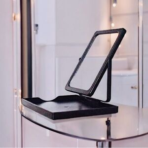 NIB MARY KAY Portable Folding Travel Mirror & Makeup Tray Mirror Stand +Mesh Bag